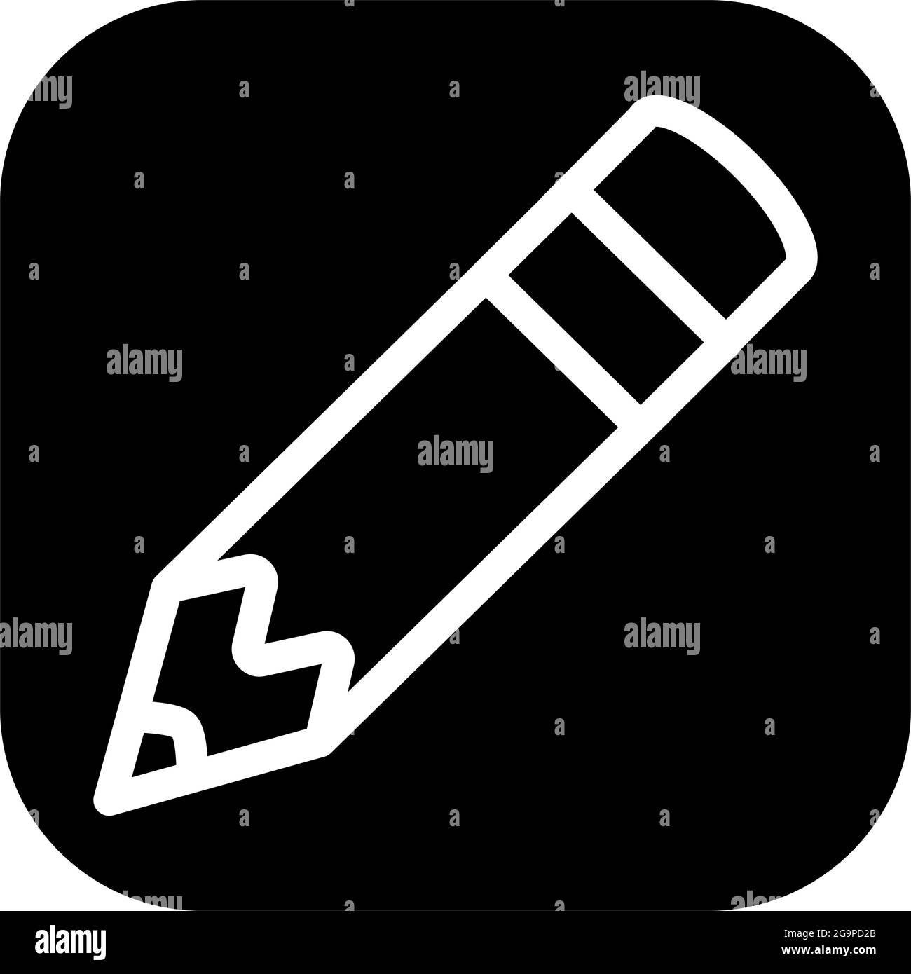 Pencil icon, symbol design element – stock vector illustration, clip ...