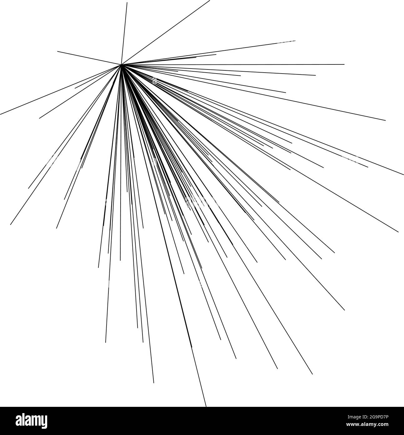 Abstract radial, radiating lines, stripes. Burst lines. Converging ...
