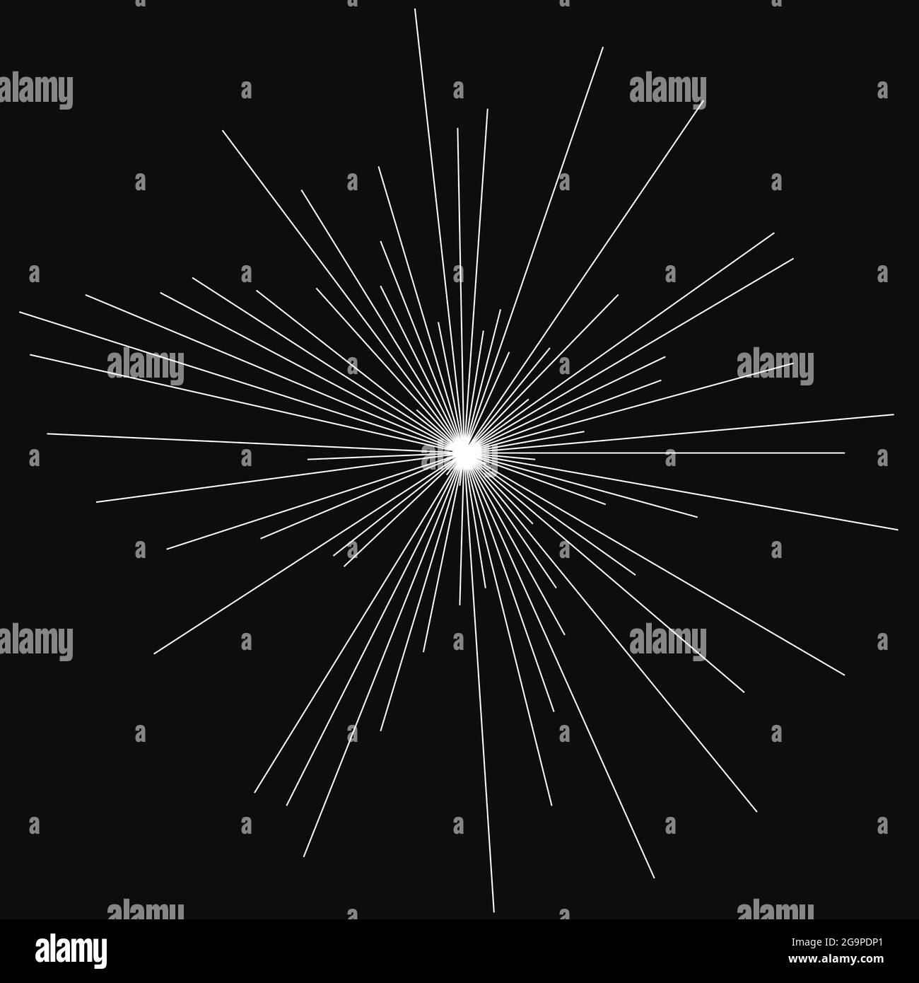 Abstract radial, radiating lines, stripes. Burst lines. Converging ...