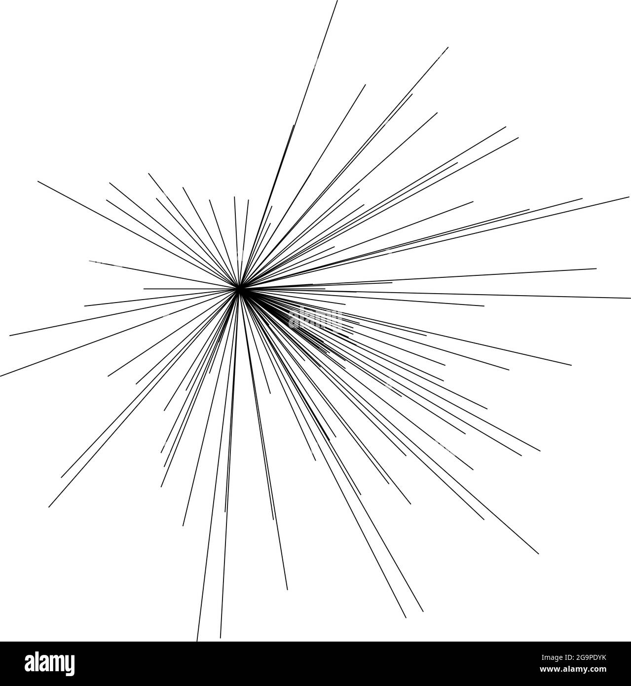 Abstract radial, radiating lines, stripes. Burst lines. Converging ...