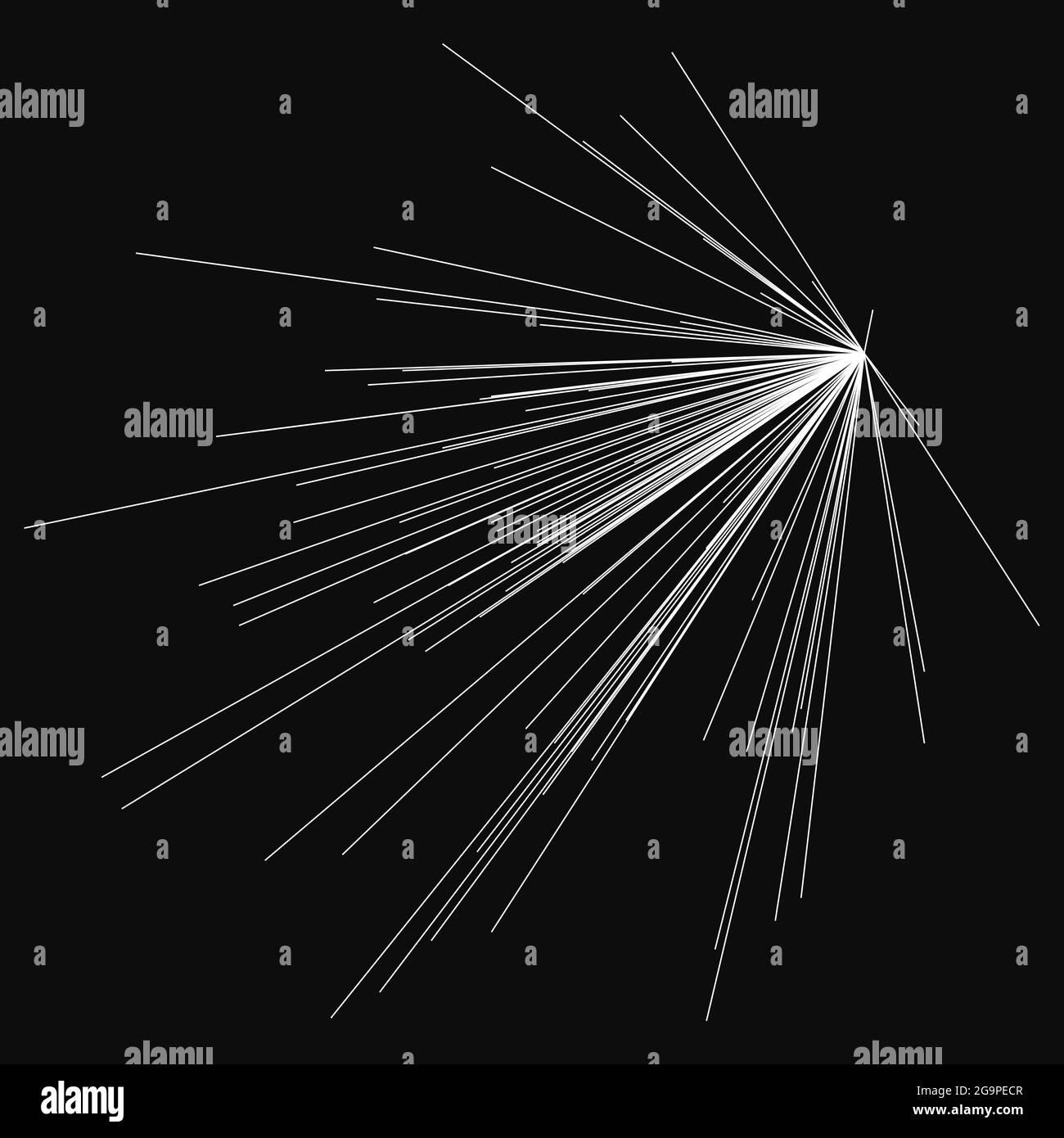 Abstract radial, radiating lines, stripes. Burst lines. Converging ...