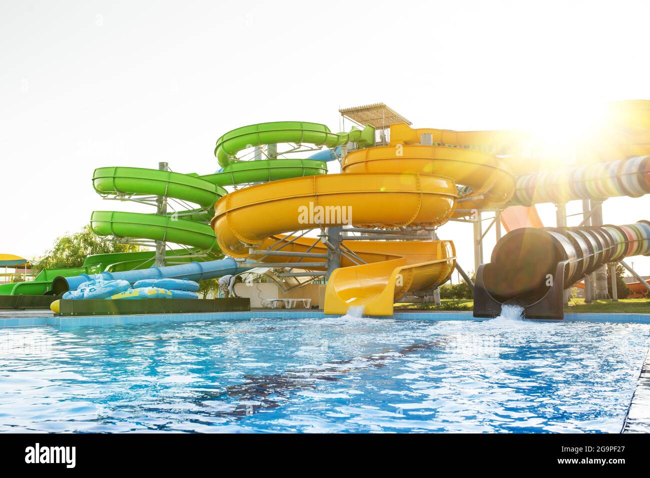 Top water slide hi-res stock photography and images - Alamy