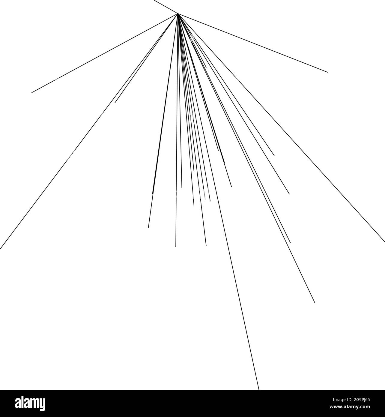 Abstract radial, radiating lines, stripes. Burst lines. Converging ...