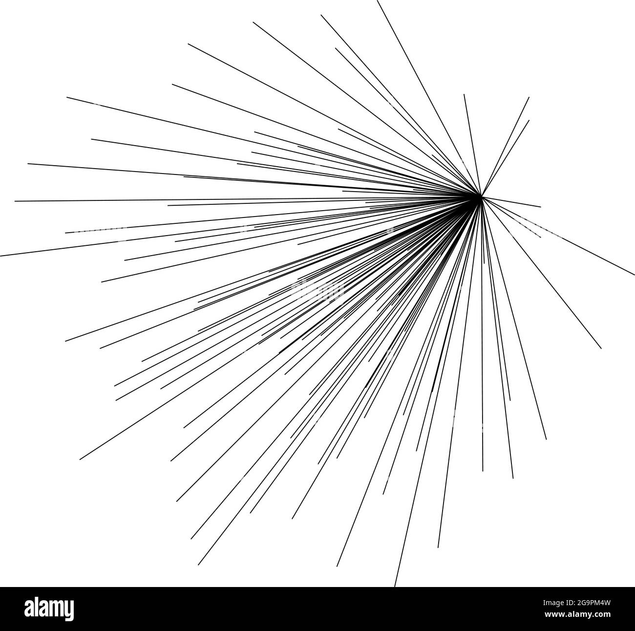 Abstract radial, radiating lines, stripes. Burst lines. Converging ...