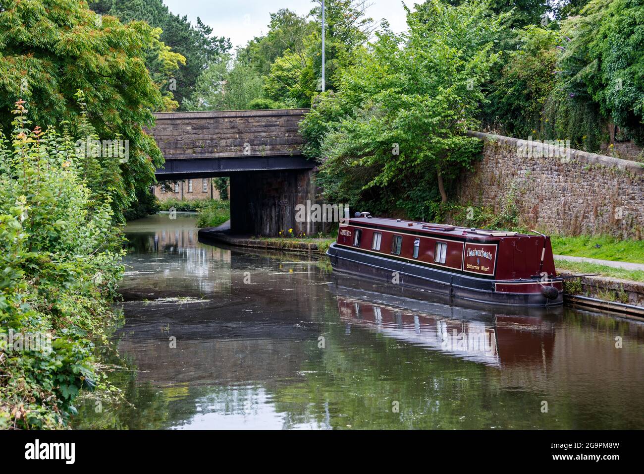 Lancaster, LAncashire, United Kingdom. 27th July, 2021. Summer continues although overcast in Lancaster, on the LAncaster CAna Credit: PN News/Alamy Live News Stock Photo