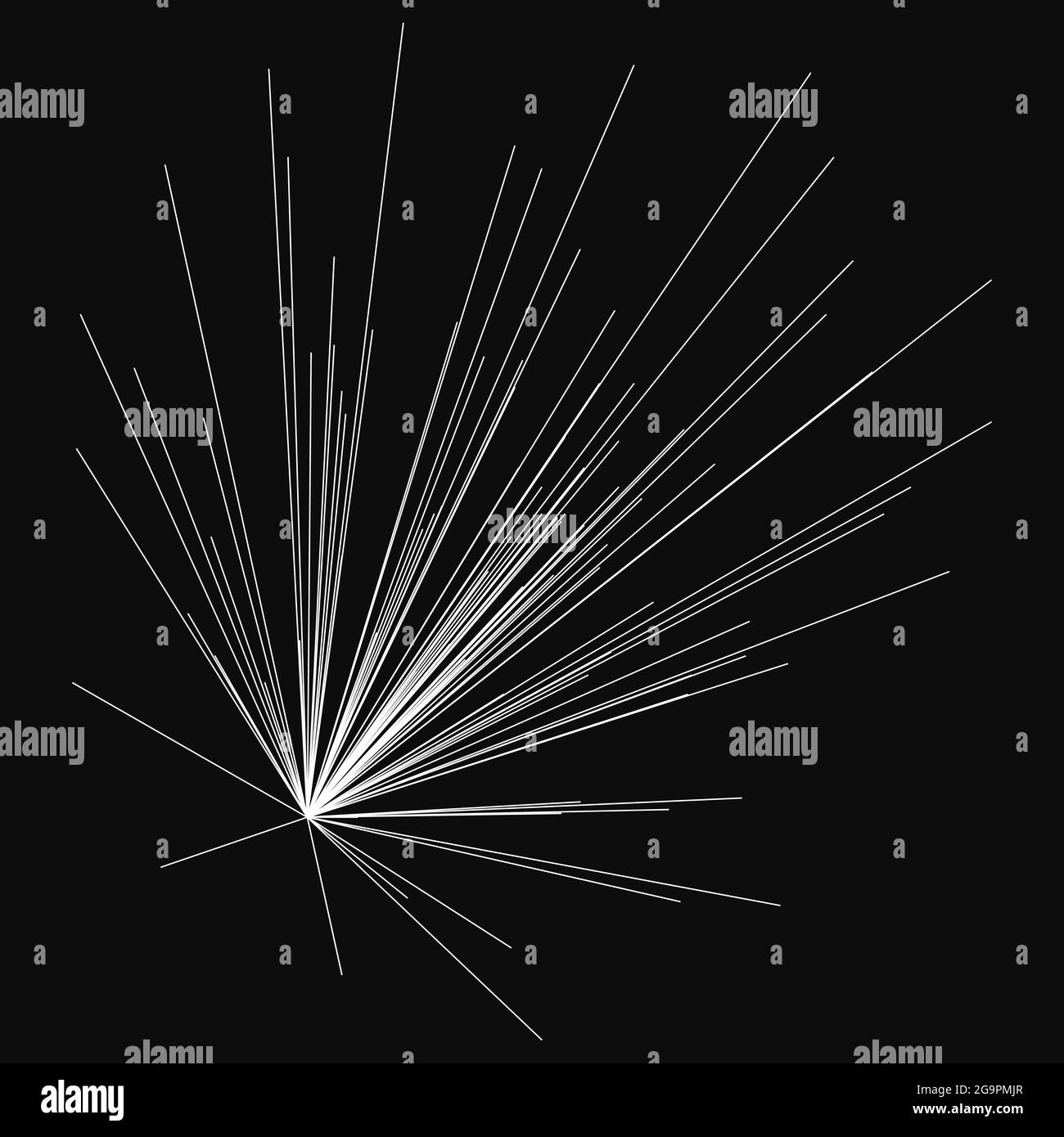 Abstract radial, radiating lines, stripes. Burst lines. Converging ...