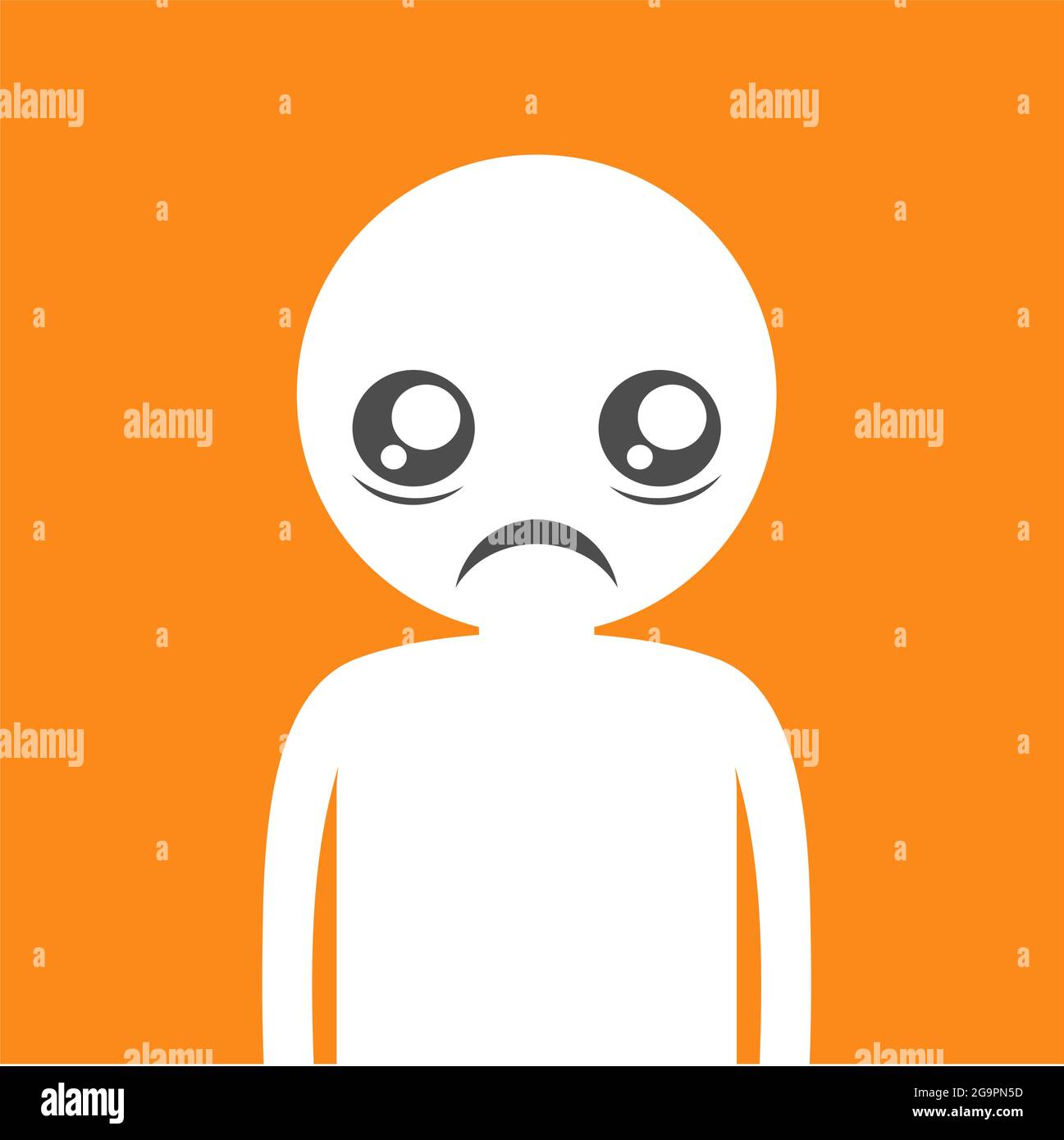 sad expression Stock Vector