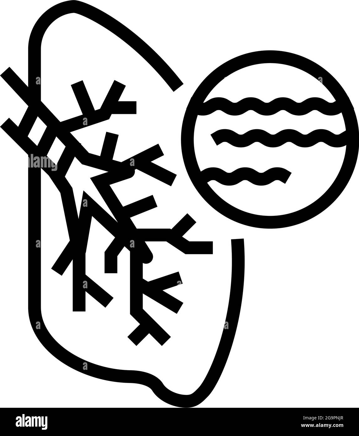 bronchitis disease line icon vector illustration Stock Vector Image ...