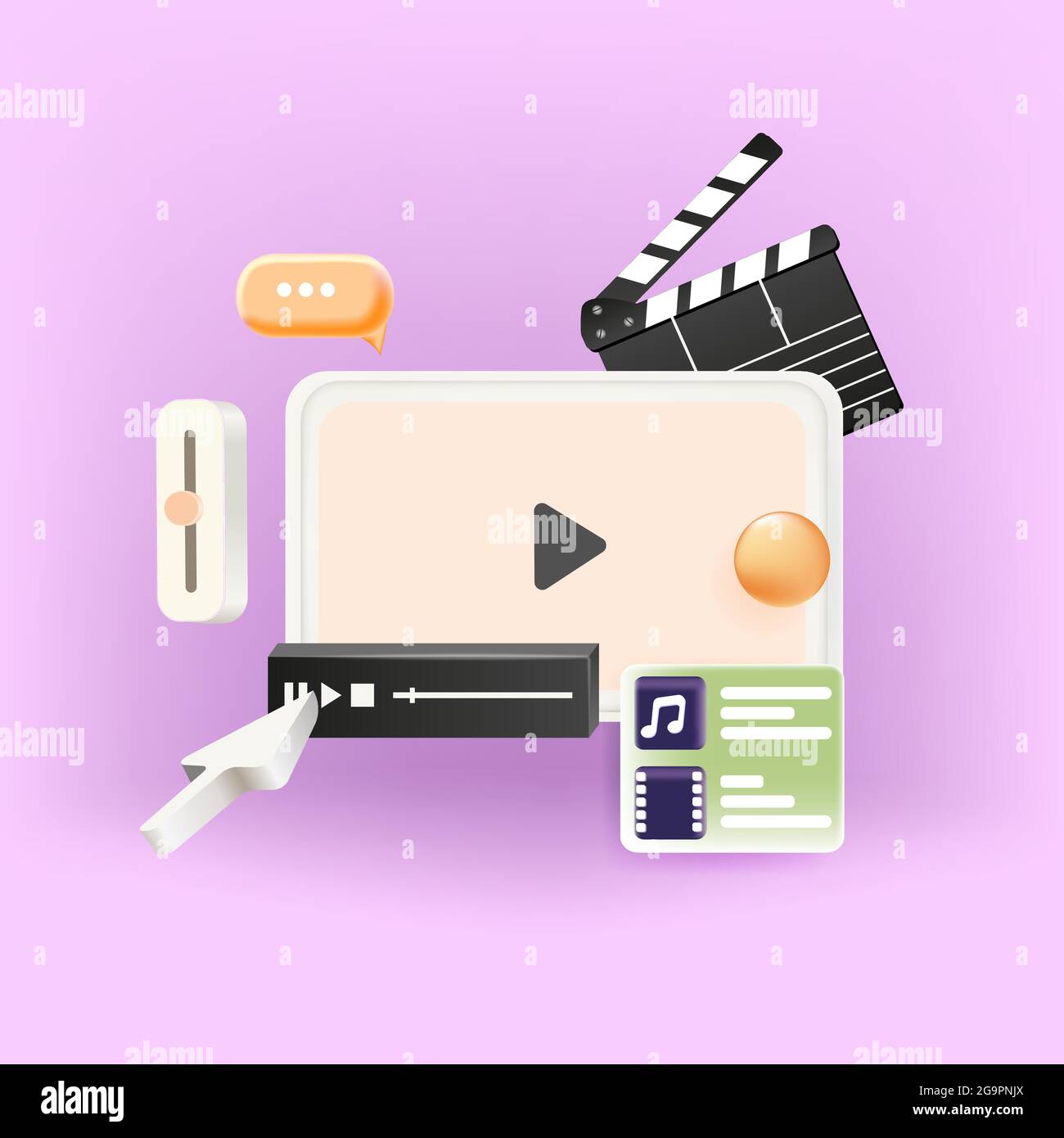 Online multimedia concepts for banner, presentation, poster and website