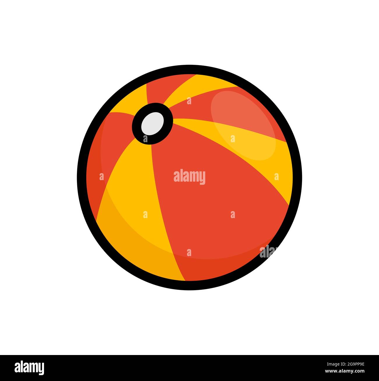 Beach ball flat vector icon. Summer beach ball isolated toy water ball ...