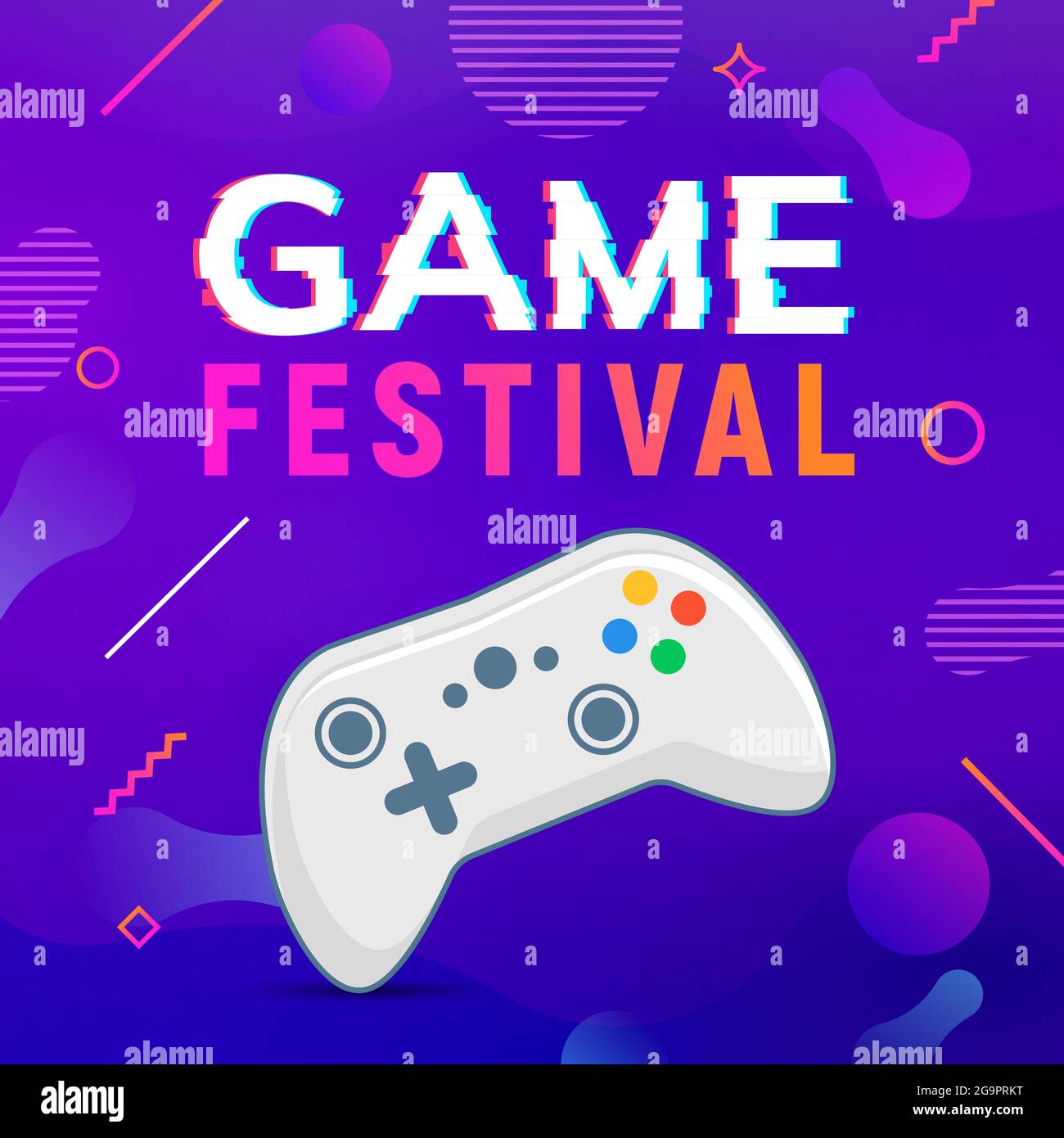 Video game logo poster, control joystick, Controller videogame ps4 design  Stock Vector Image & Art - Alamy