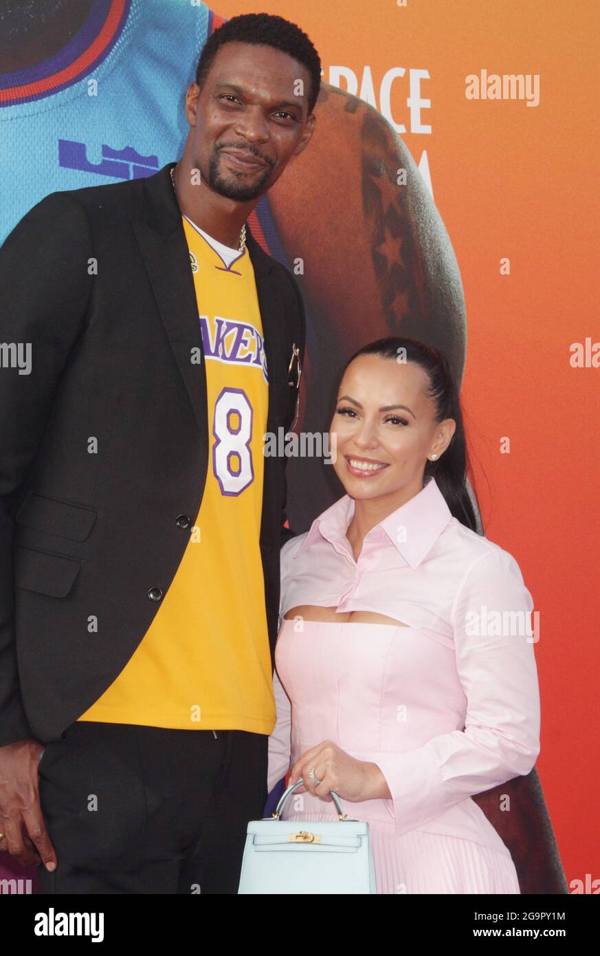 Chris Bosh, Adrienne Williams Bosh 07/12/2021 The World Premiere of “Space  Jam: A New Legacy” held at the L.A. Live Regal Cinemas in Los Angeles, CA  Photo by Izumi Hasegawa / HNW/PictureLux