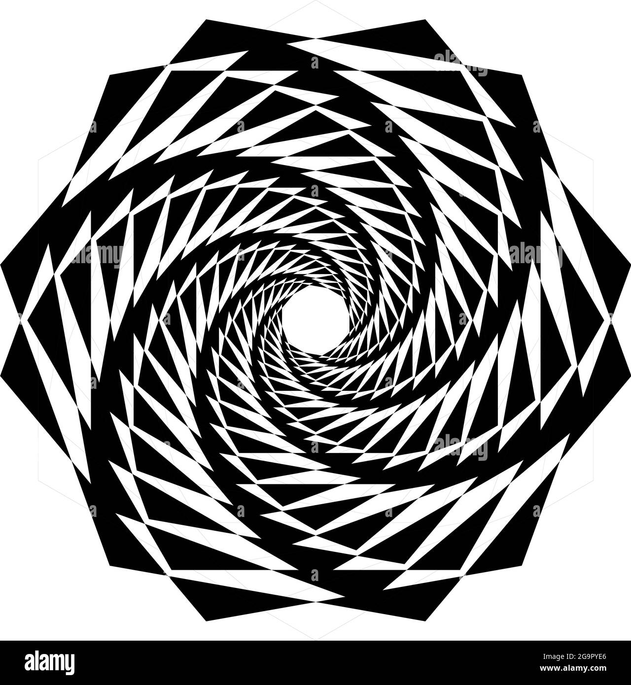 Abstract black and white geometric element, icon – stock vector ...