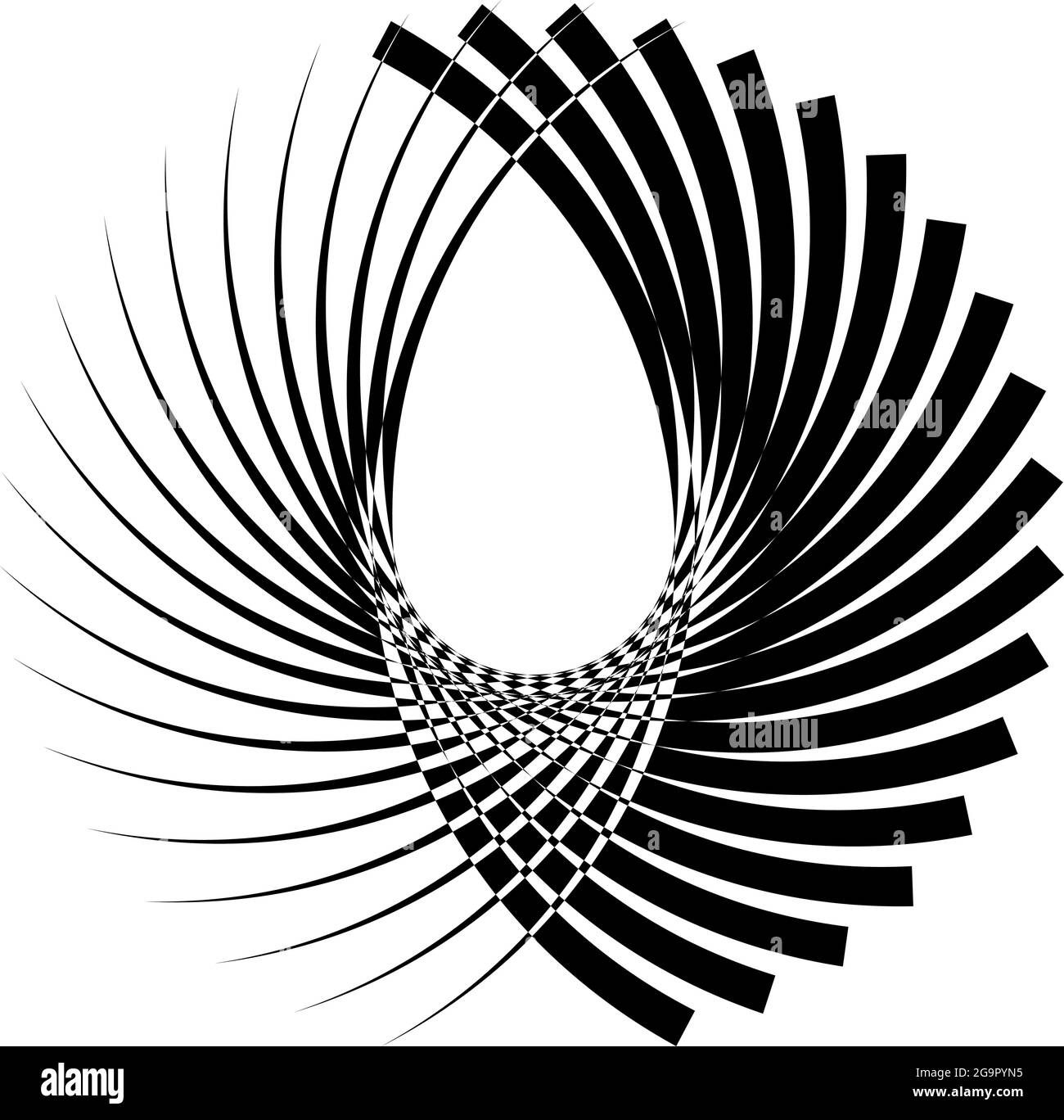 Abstract black and white geometric element, icon – stock vector ...