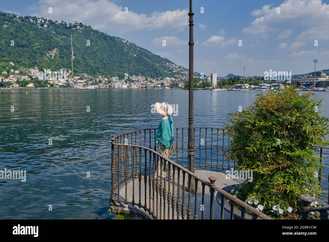 View of Como lake in summer Stock Photo