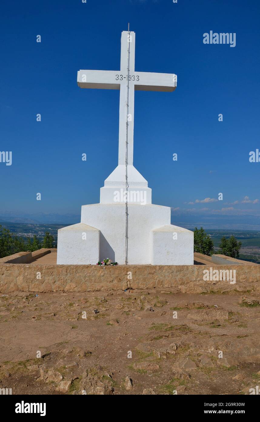 Cross in Medjugorje Stock Photo