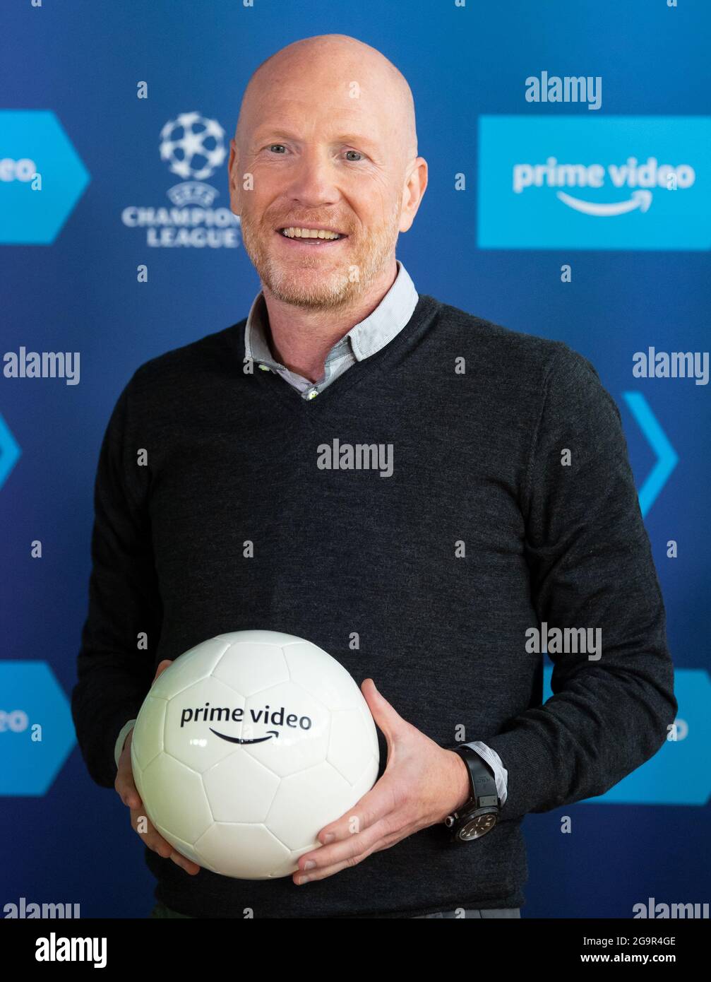 Munich, Germany. 27th July, 2021. Matthias Sammer, TV expert, takes part in  a press conference of  Prime Video.  will be showing Champions  League matches from the 2021/22 season. On its