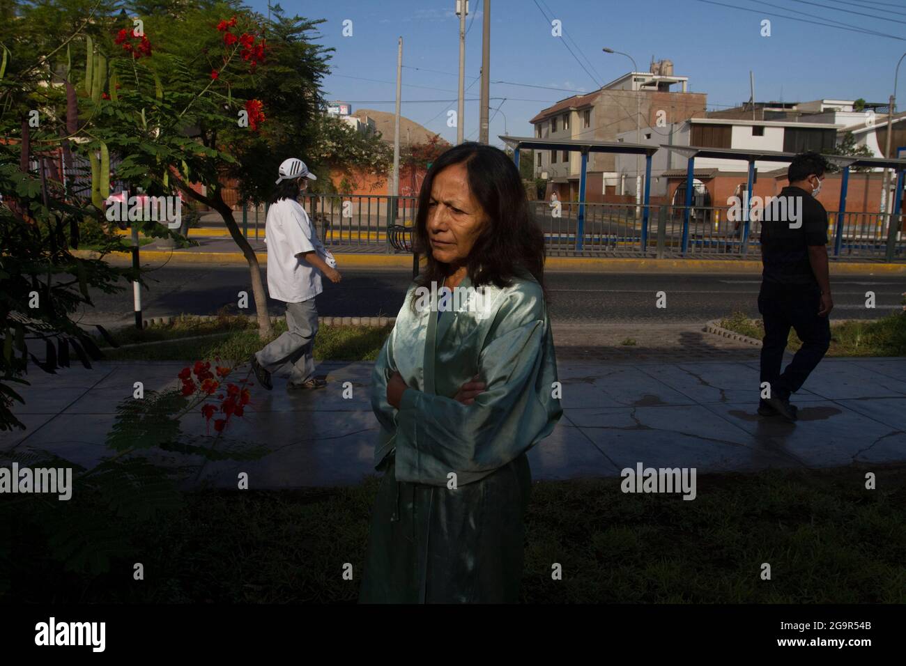 A woman who has been taking medication for bipolar for almost 40 years, is now using religion as her main support system. Since the Covid 19 pandemic, she has been living in fear confined to her house. The Covid-19 pandemic has been harmful to millions of people living with mental illness around the world. Peru. Stock Photo