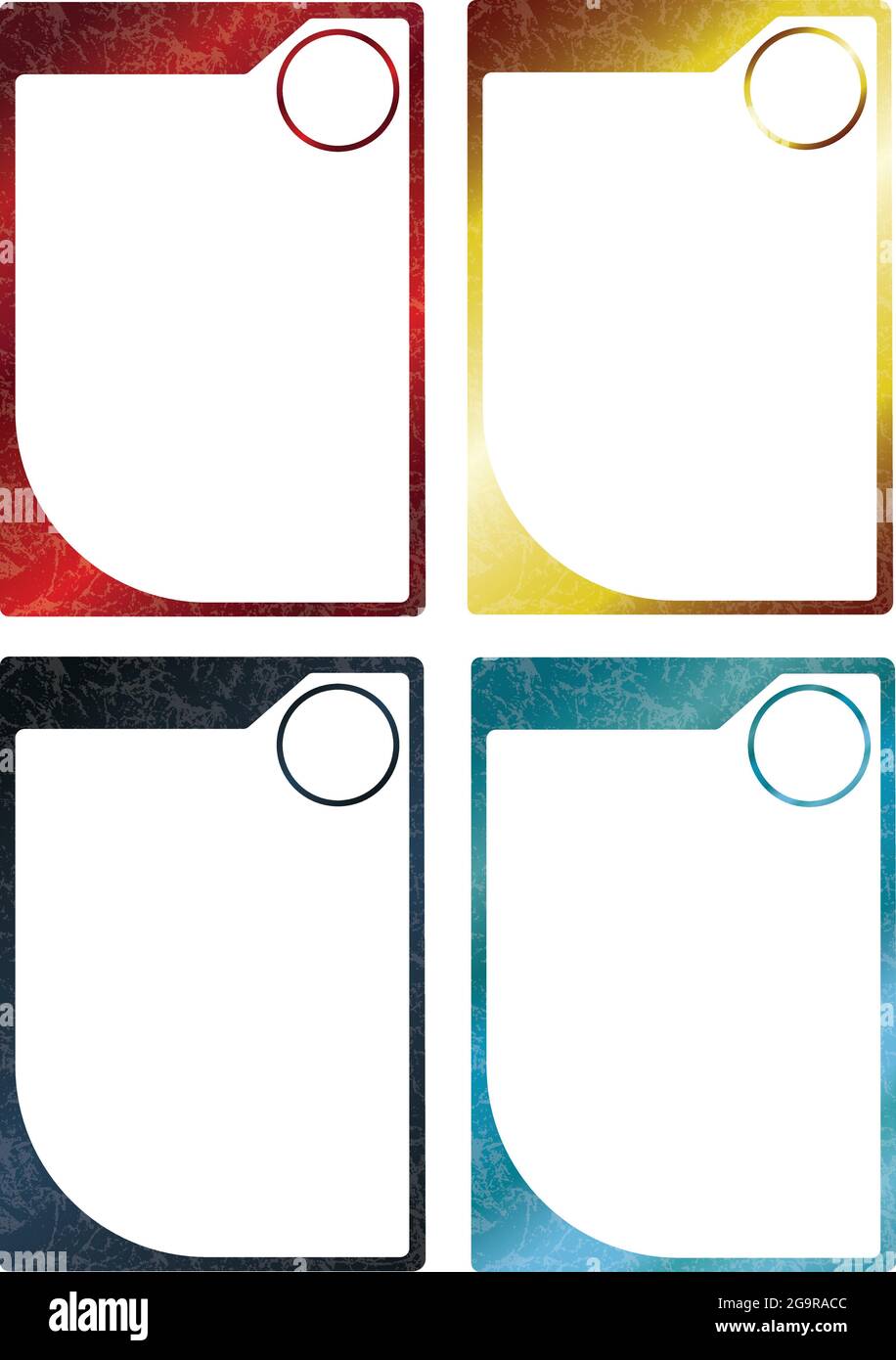 grunge textured card frame border template design flyer Stock Vector