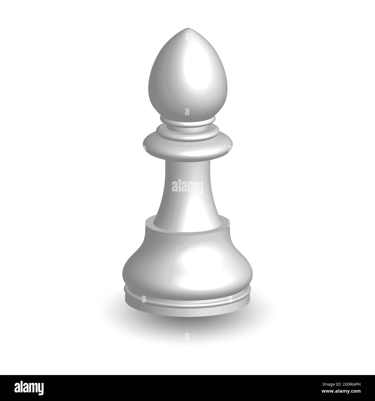 White chess piece horse 3d on background Vector Image