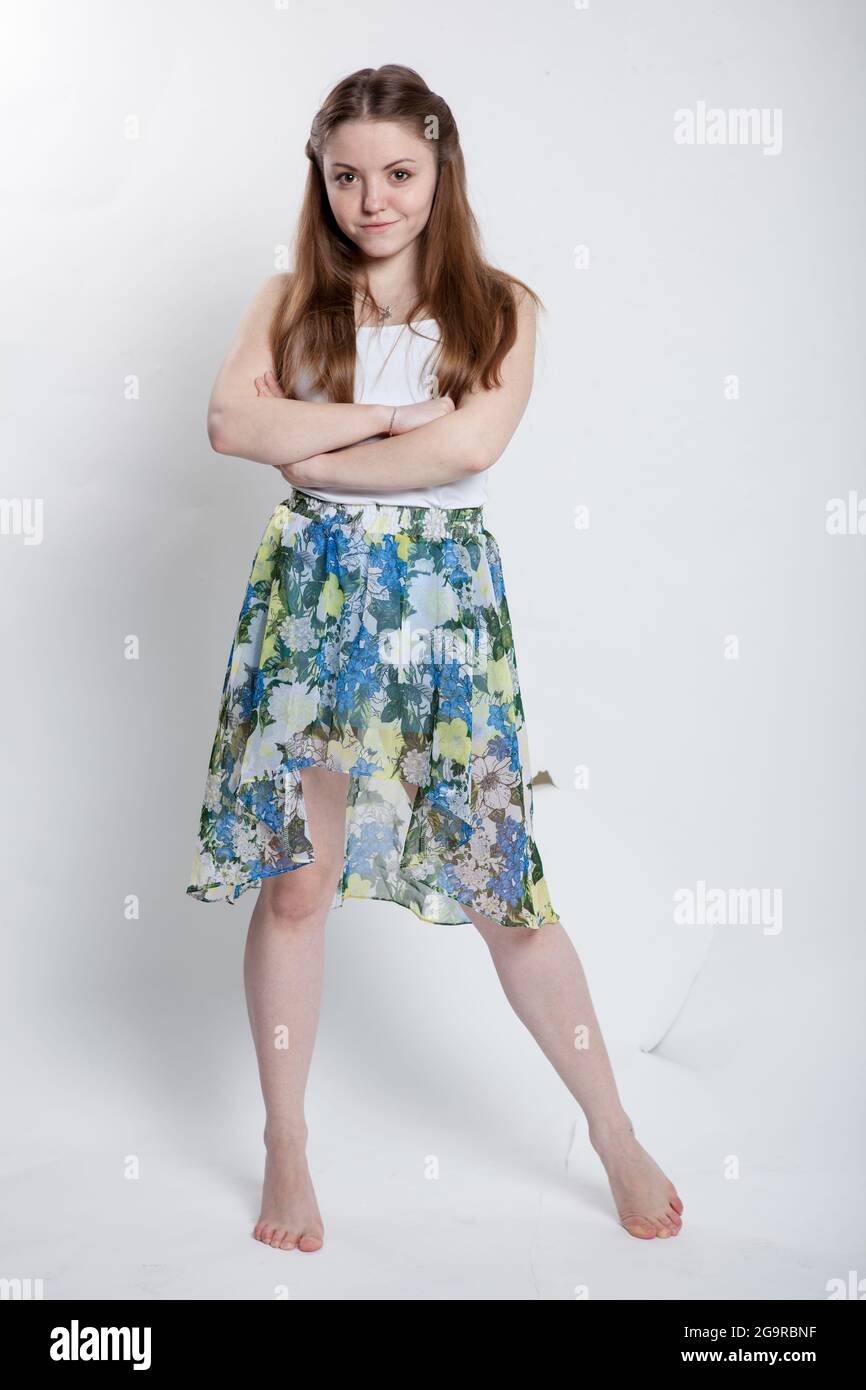 young girl fashion model emotions pretty face pretty girl Stock Photo Alamy