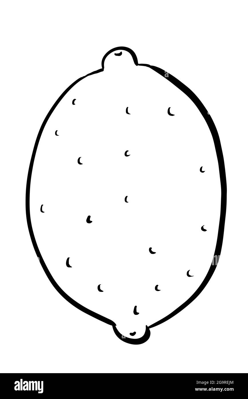 Kawaii lemon fruit icon Cut Out Stock Images & Pictures - Alamy