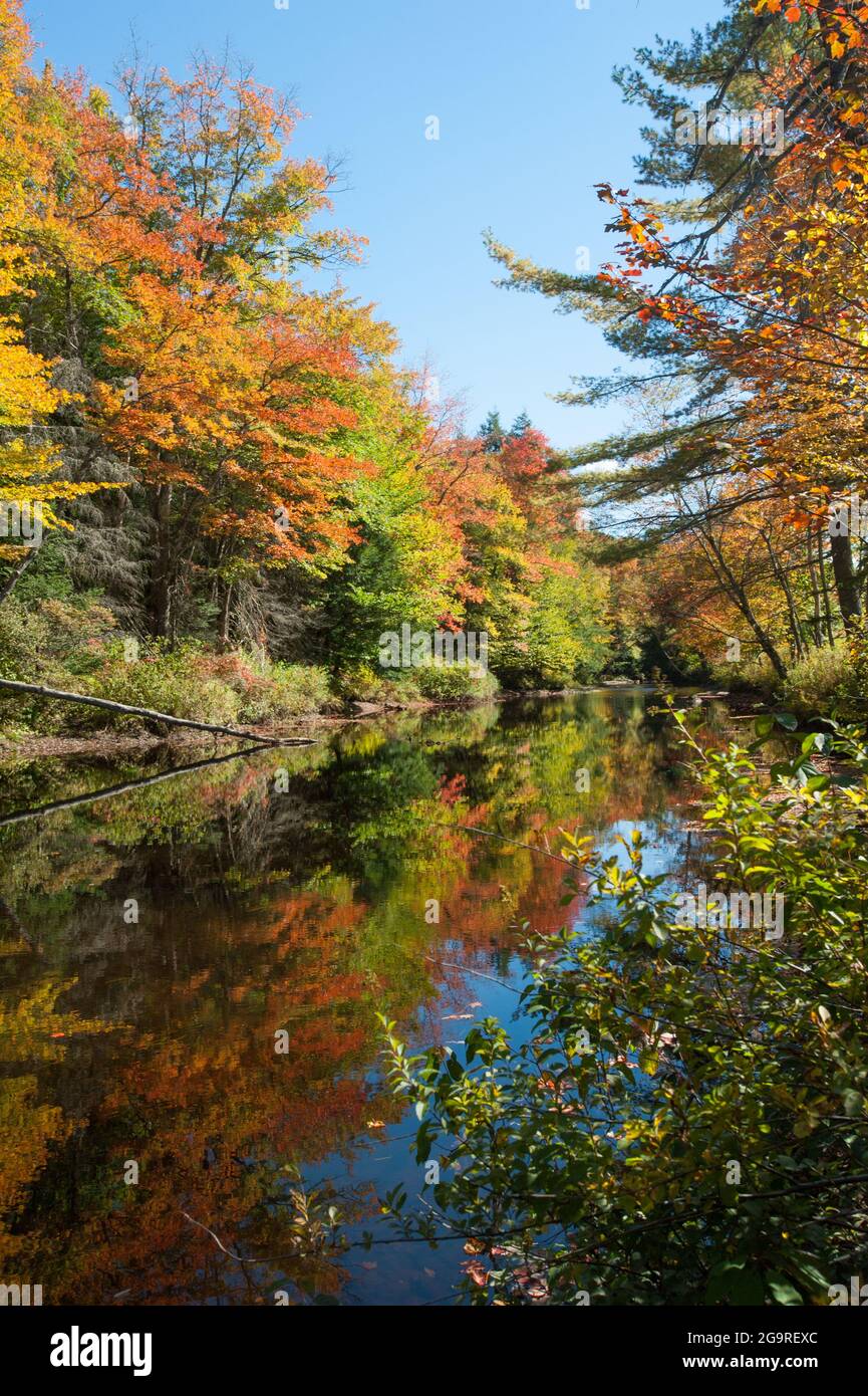 Pleasant River, Andover, New Hampshire, USA Stock Photo