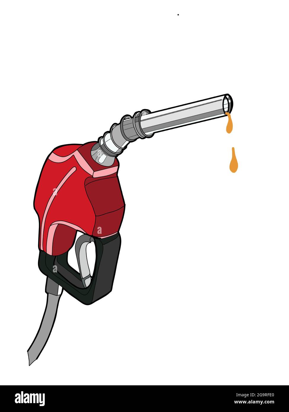 gas pump ,fuel pump   ,charaters cartoon illustration  drawin ,dripping oil Stock Photo