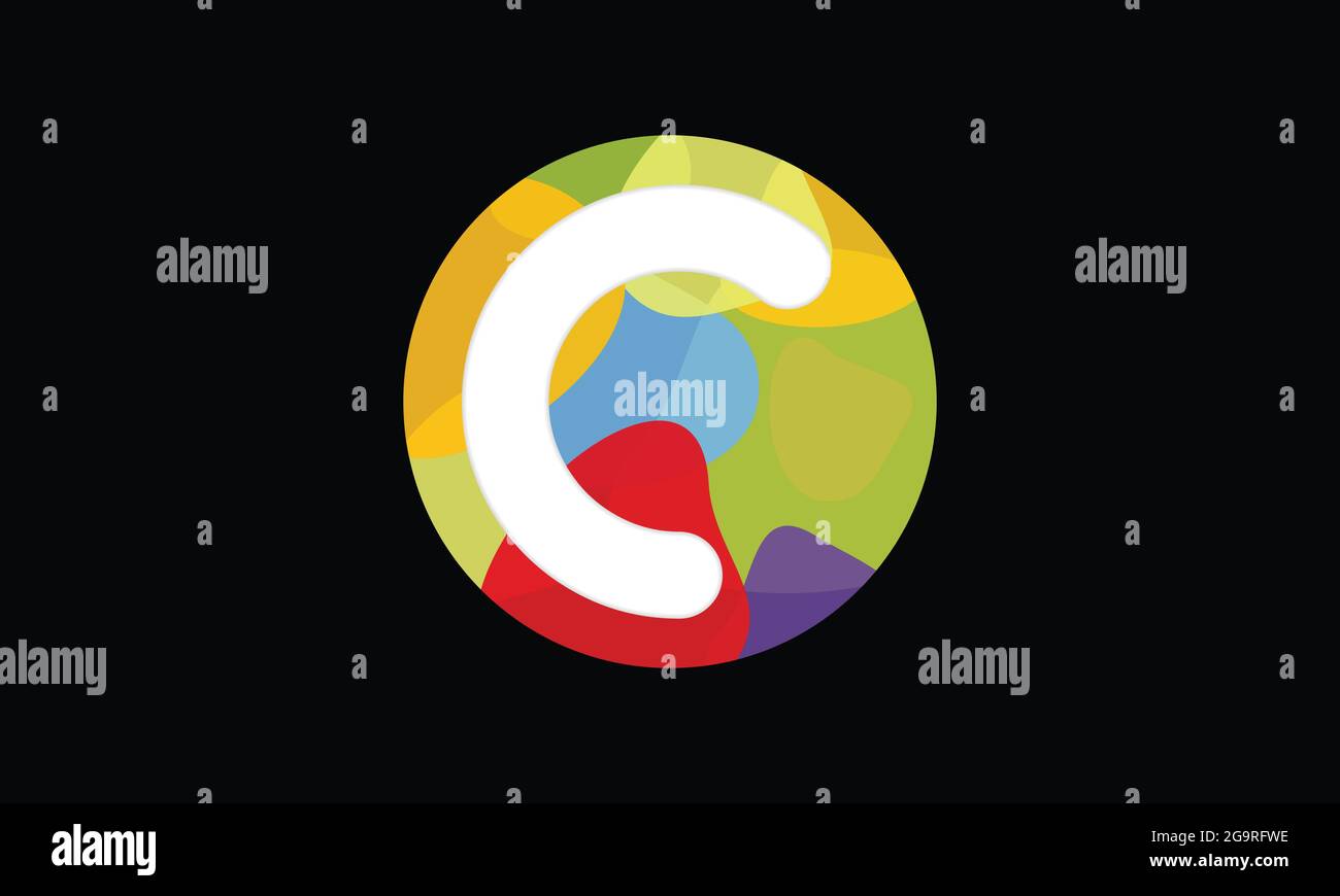 Colorful Letter C Logo Design vector Template. Abstract Technology ...