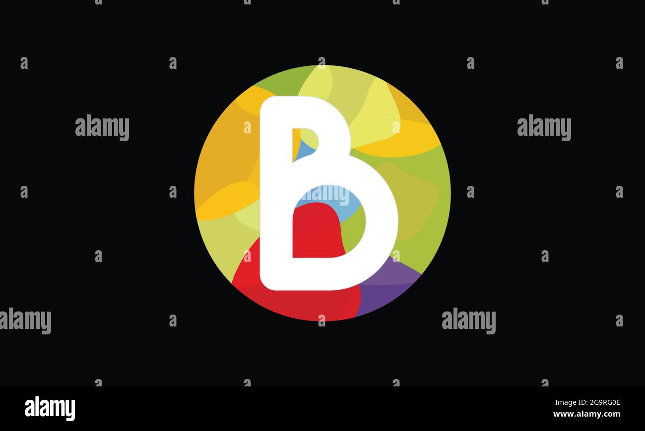 Colorful Letter B Logo Design vector Template. Abstract Technology ...