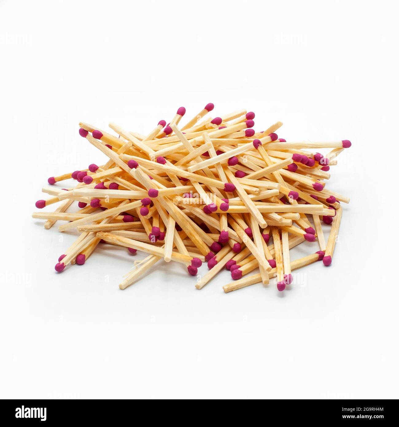 wooden matches on a white isolated background Stock Photo