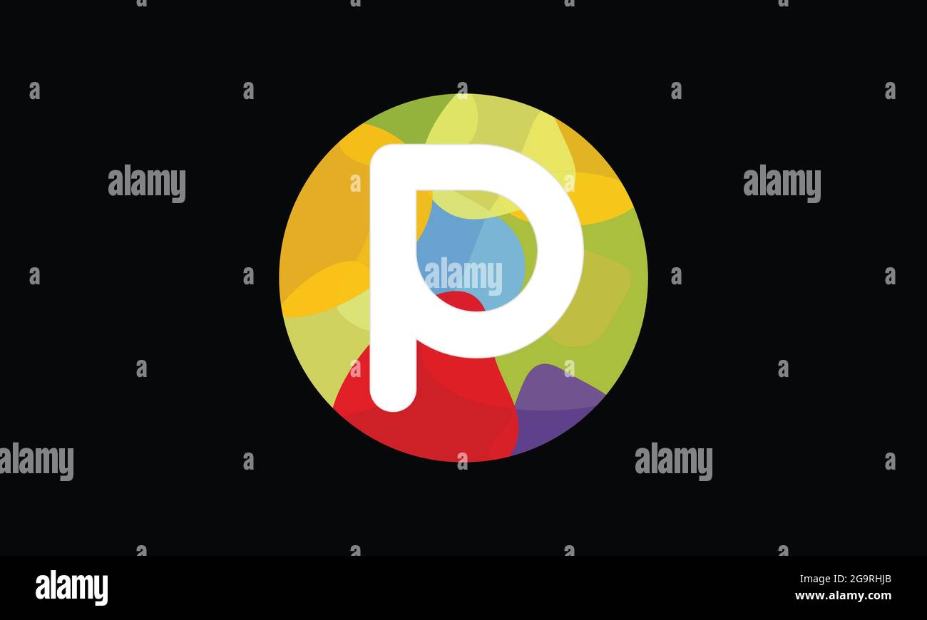 Colorful Letter P Logo Design vector Template. Abstract Technology ...