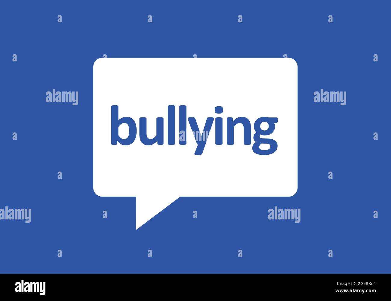 Cyberbully and cyberbullying - social media chat and message bubble with offensive content - attack and assault through social networking site. Vector Stock Photo