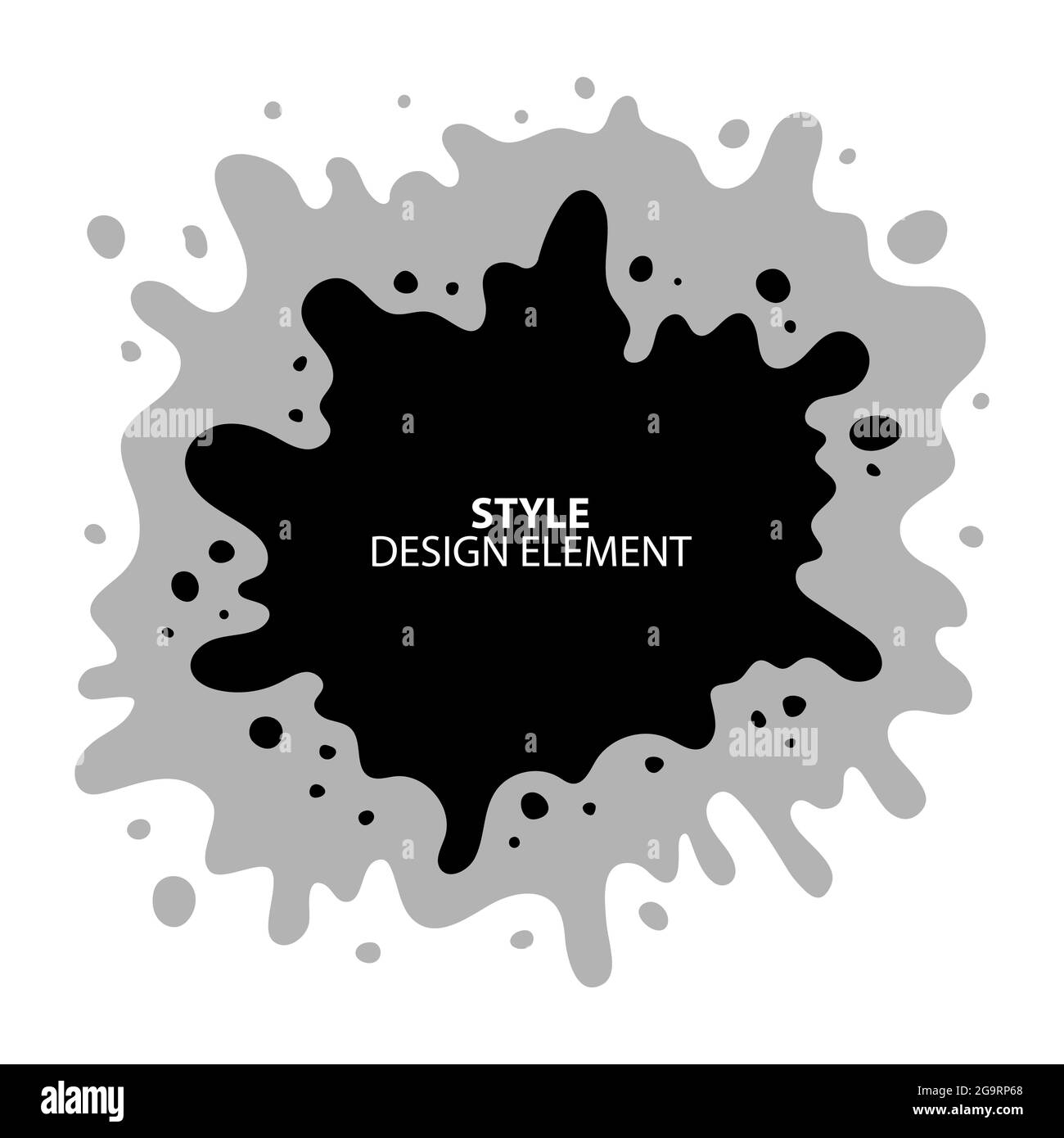 Black ink splatter. Vector blob, black paint.Vector ink spot background Stock Vector Image & Art