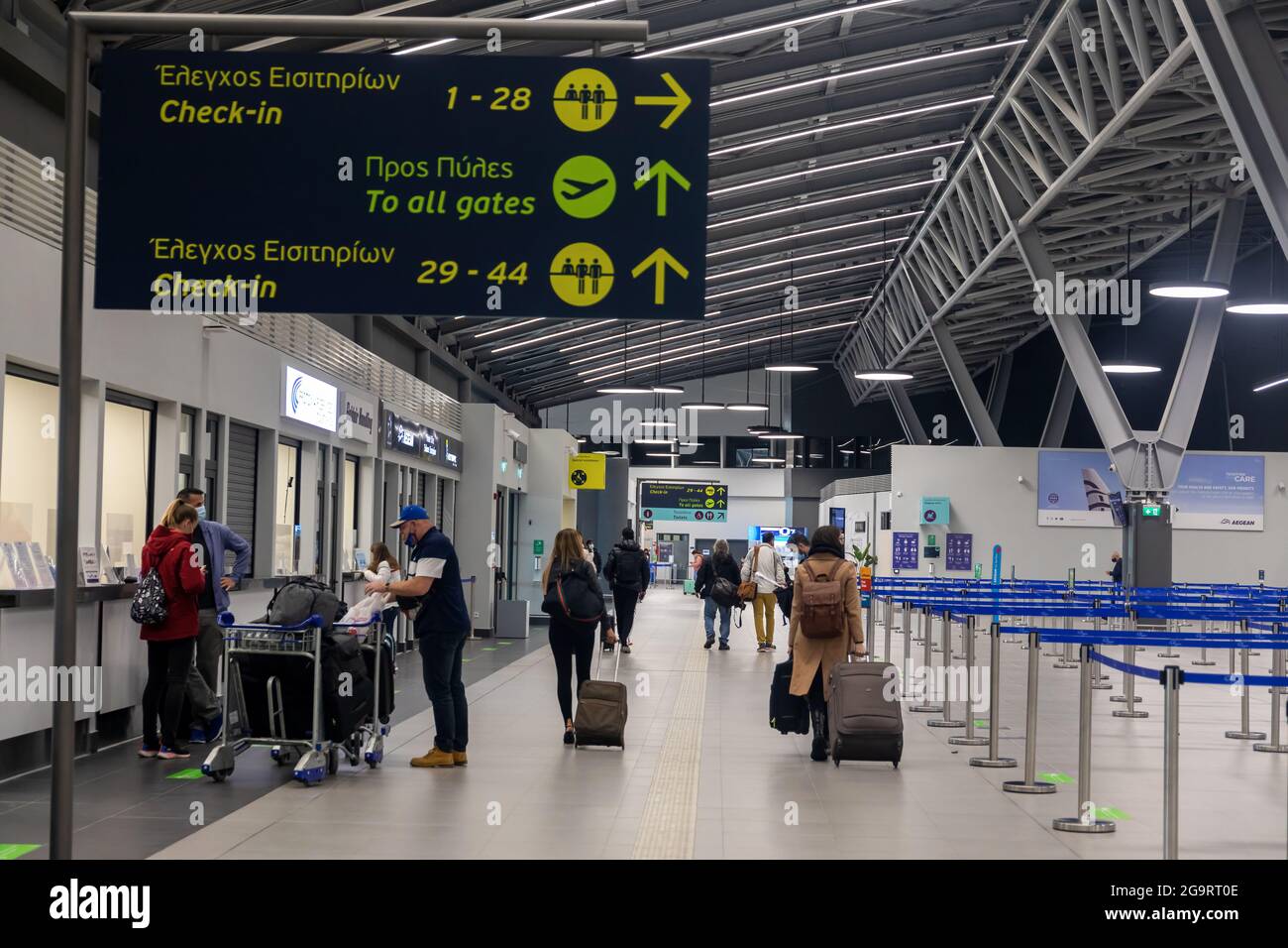 Thessaloniki, Greece April 23, 2021. The interior of the new Terminal