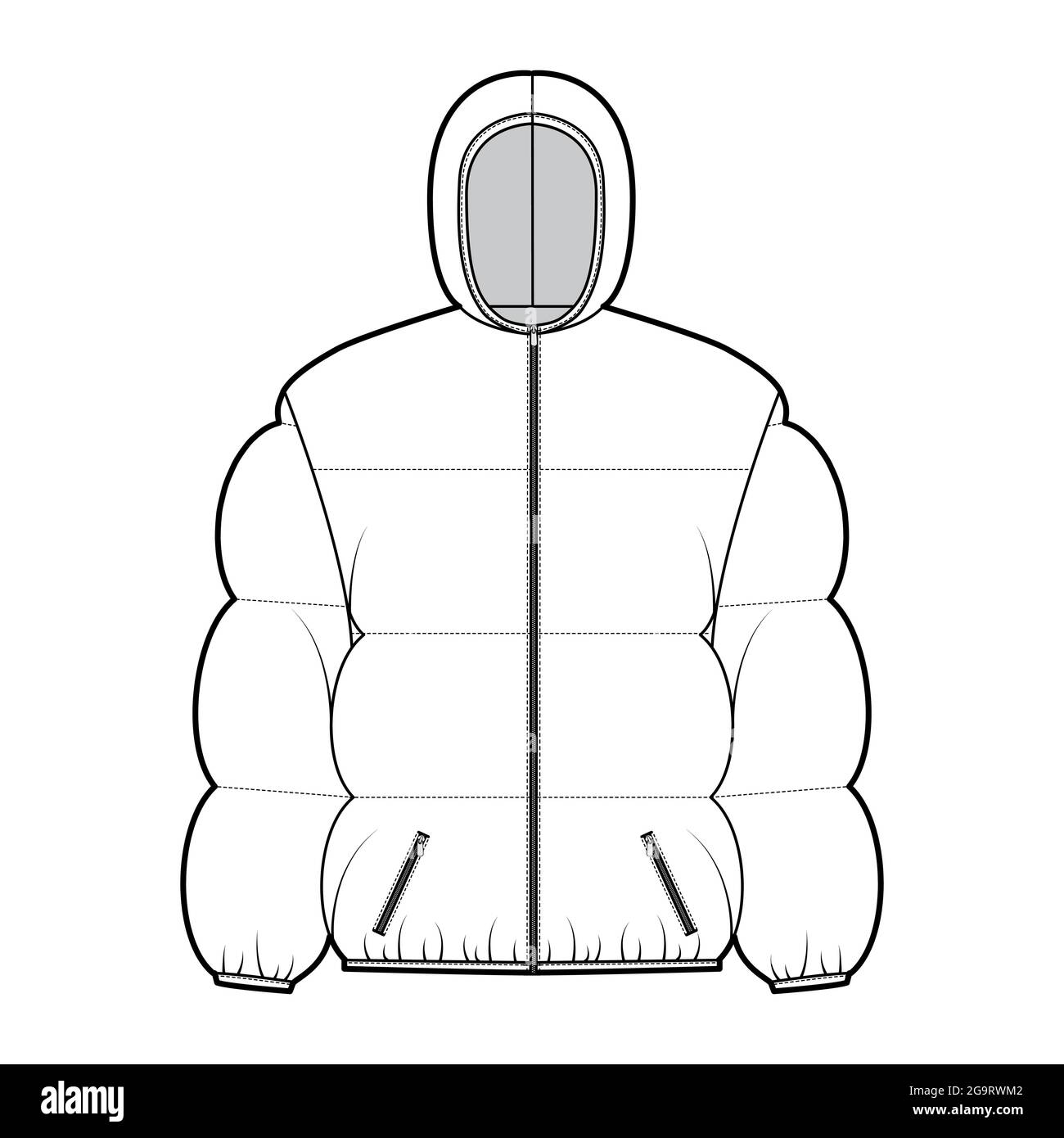 boxy fit puffer jacket