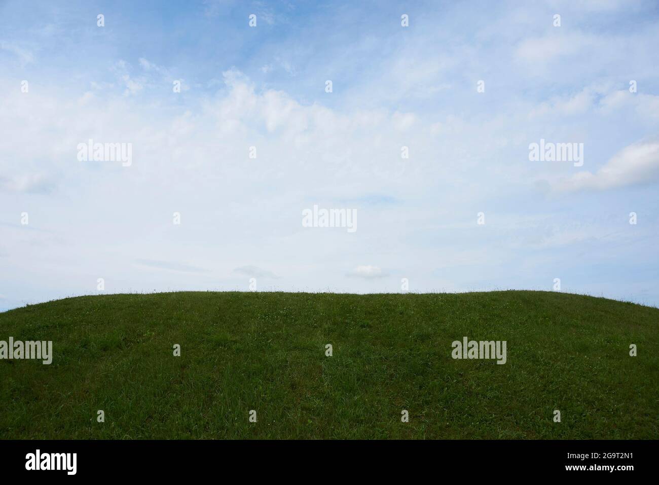 Native American mounds at Aztalan State Park, Lake Mills Wisconsin. Stock Photo