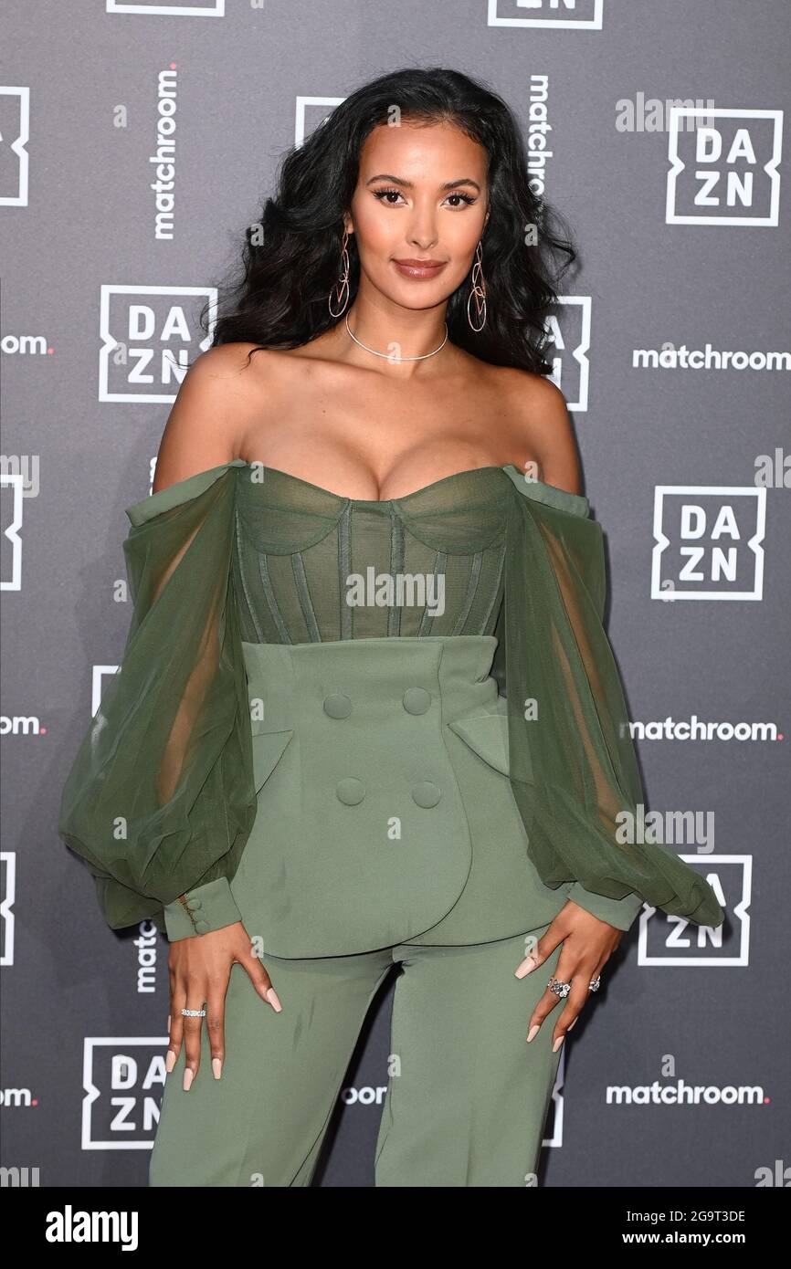 London Uk 27 July 2021 Maya Jama Arriving At The Dazn X Matchroom Launch Party At The German Gymnasium In London Picture Date Tuesday July 27 2021 Photo Credit Should Read Matt