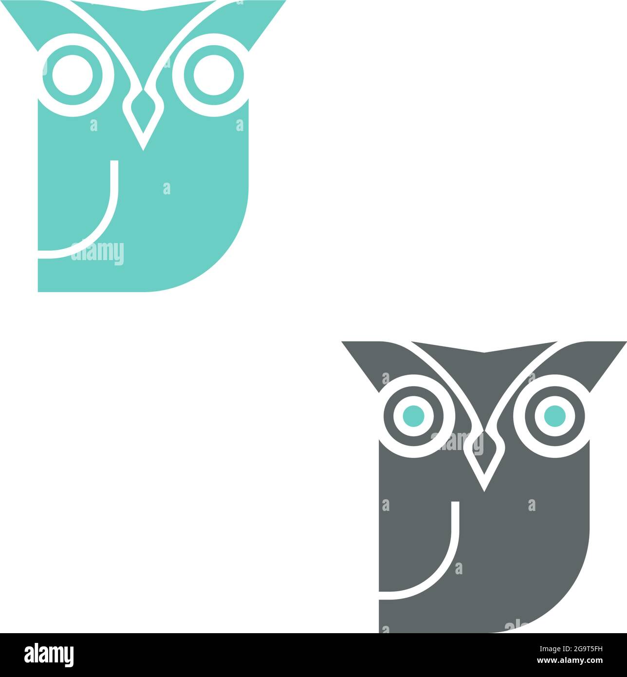 Owl icon logo design vector template illustration Stock Vector