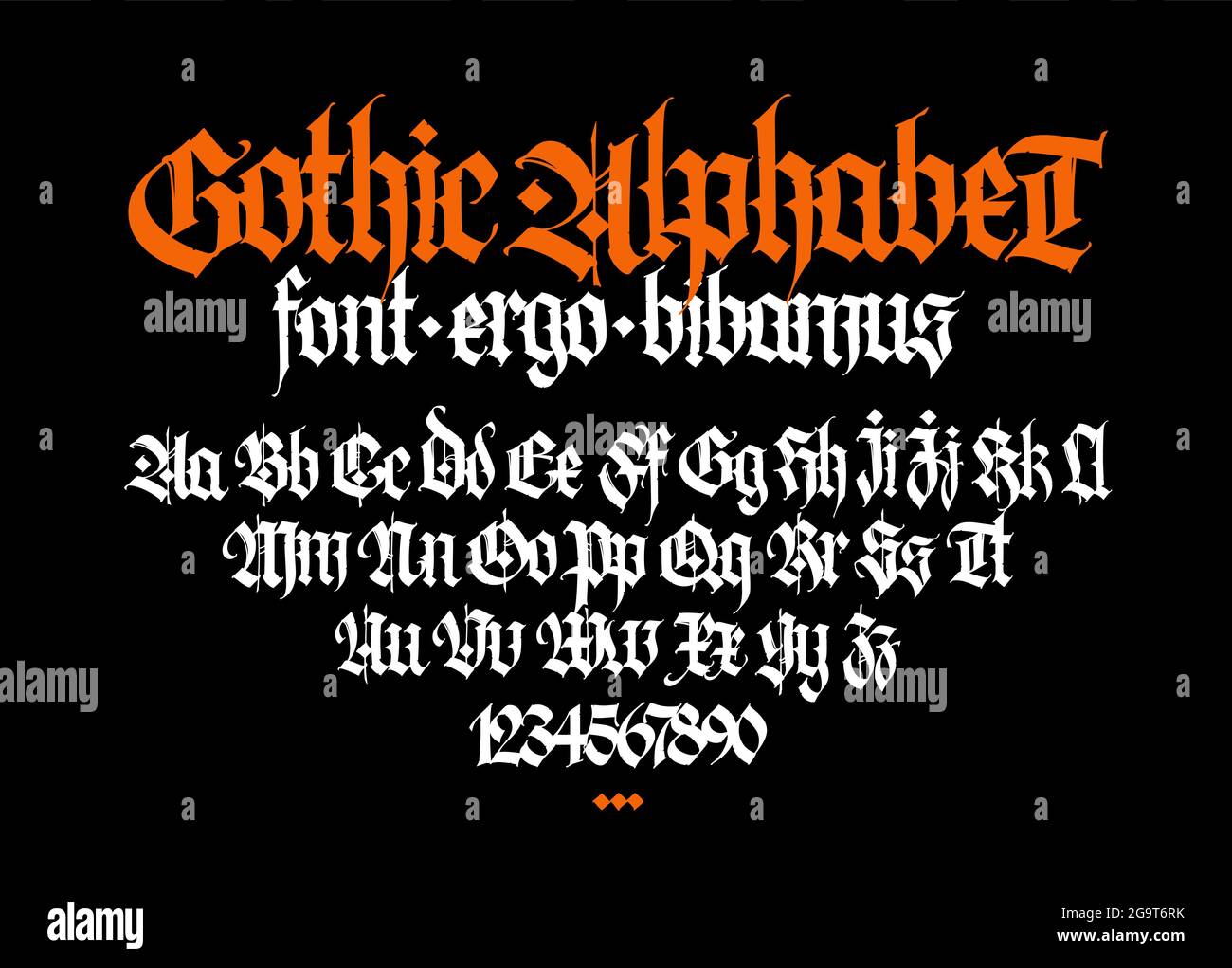 Premium Vector, Blackletter gothic font. lowercase letters