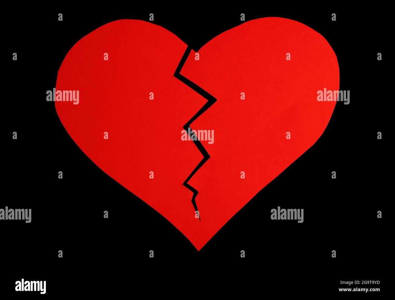 Heart on black background Stock Photo Alamy