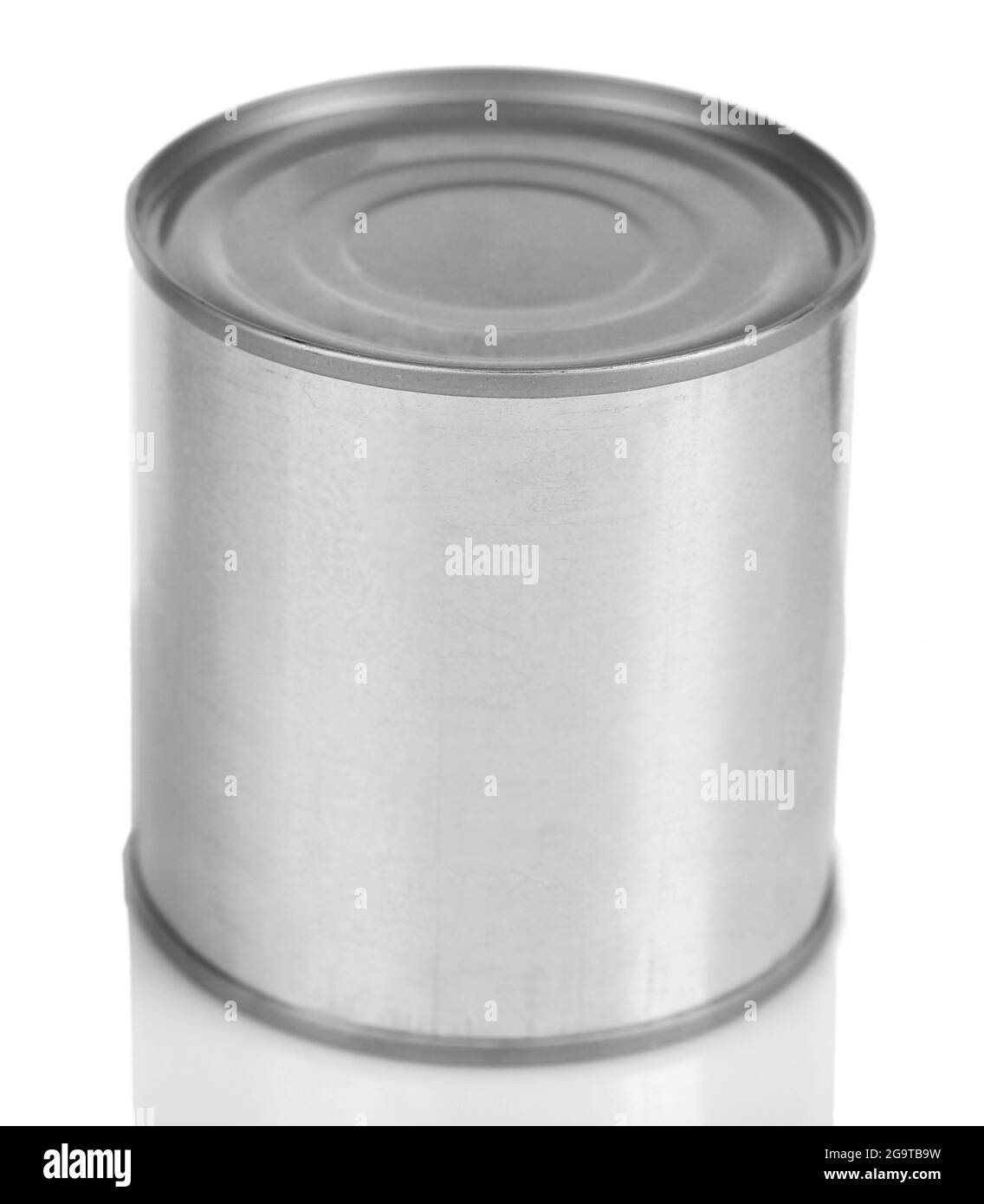 Tin can of condensed milk isolated on white Stock Photo Alamy
