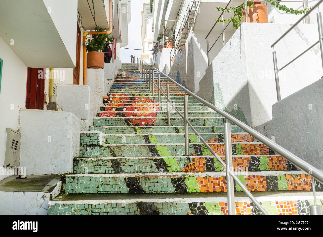 San Vicente Ferrer, Antioquia - Colombia. July 25, 2021. This is the first of eight colored alleys that the municipality will have as part of the Anti Stock Photo