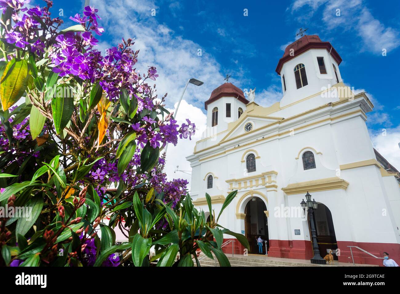 San Vicente Ferrer, Antioquia - Colombia. July 25, 2021. Religious temple of Catholic worship located in the urban area of the municipality Stock Photo