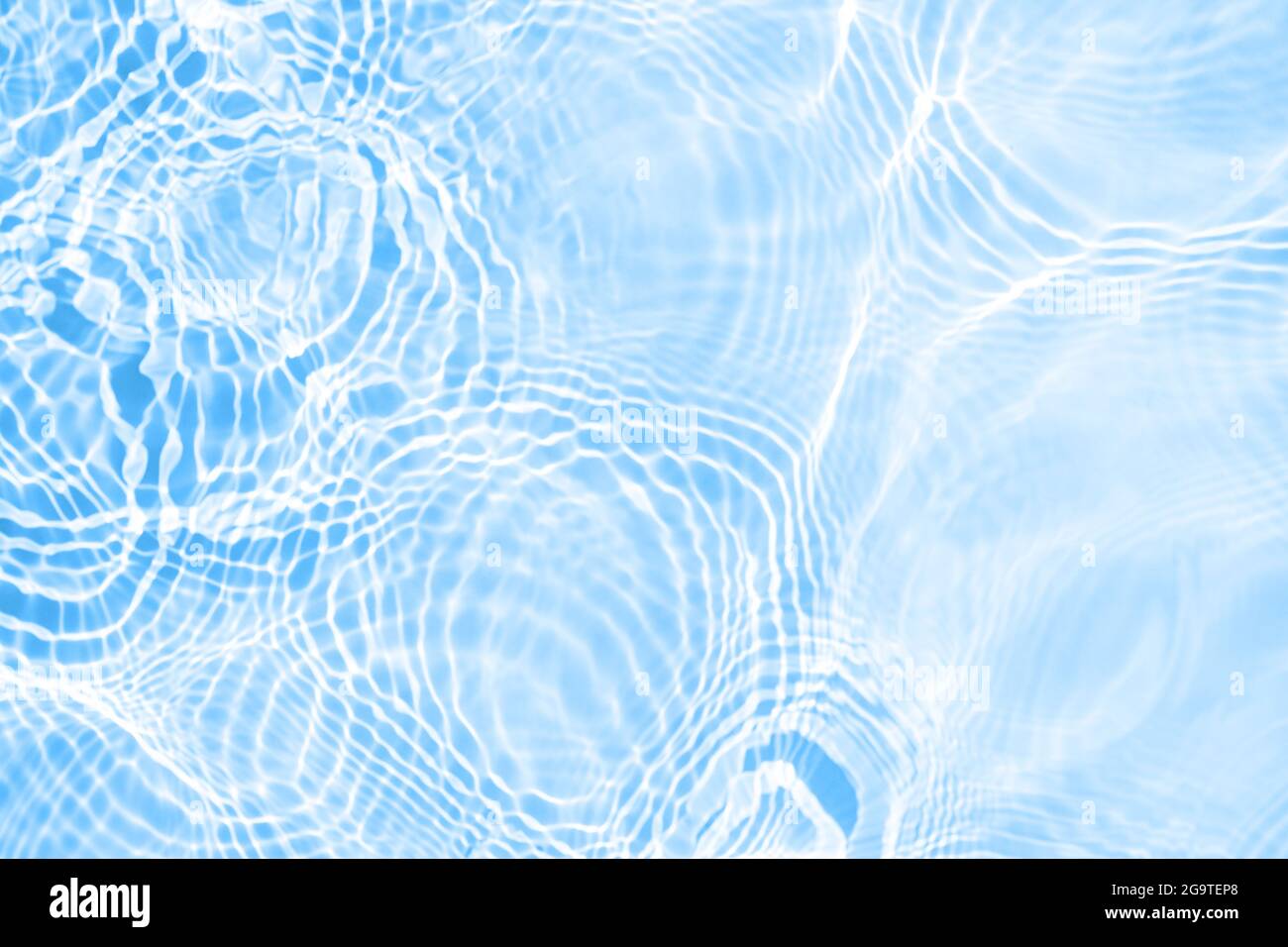 Surface of light blue transparent swimming pool water texture with circles  on the water. Trendy abstract nature background. Water waves in sun light  Stock Photo - Alamy