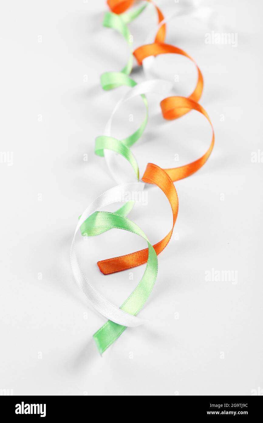 Colorful ribbons isolated on white Stock Photo - Alamy