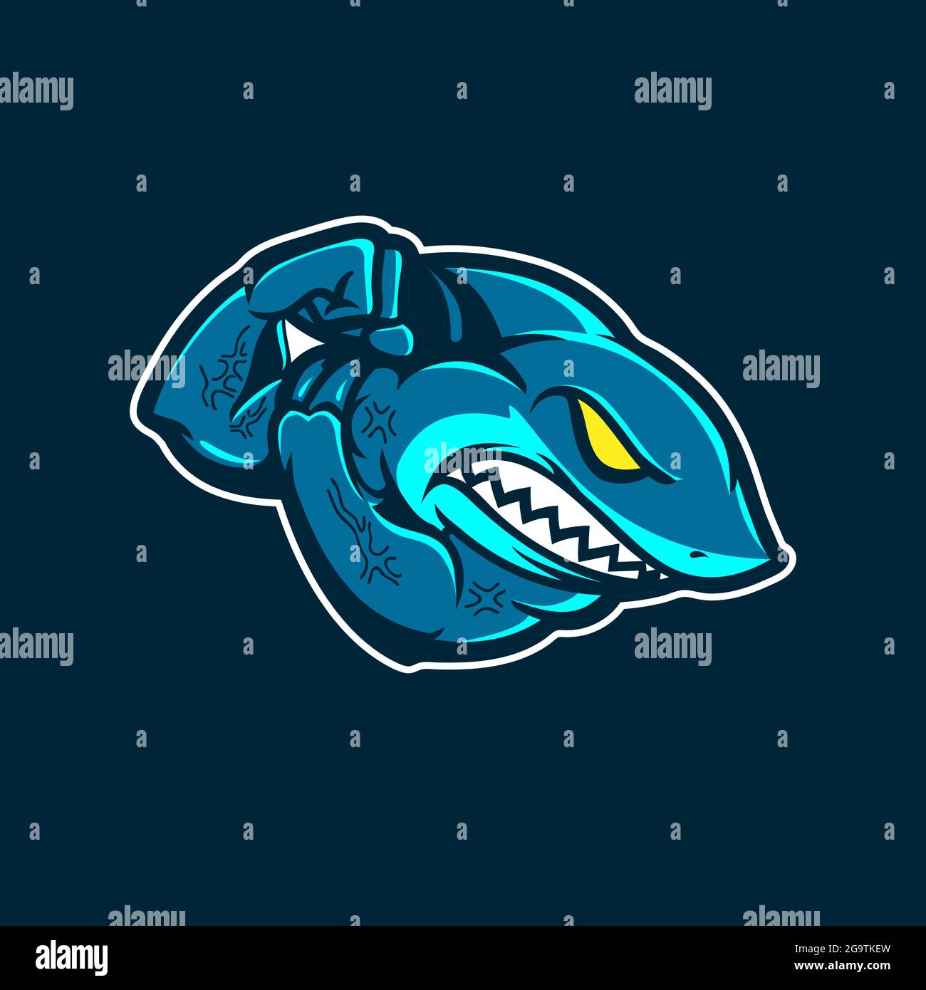 Strong Shark insignia vector illustration for brand identity esport sport tshirt print design element or any other purpose Stock Vector Image Art Alamy