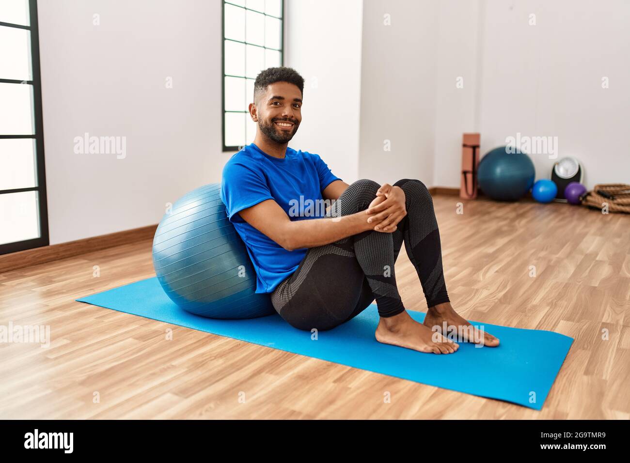 Yoga mat and exercise ball sale