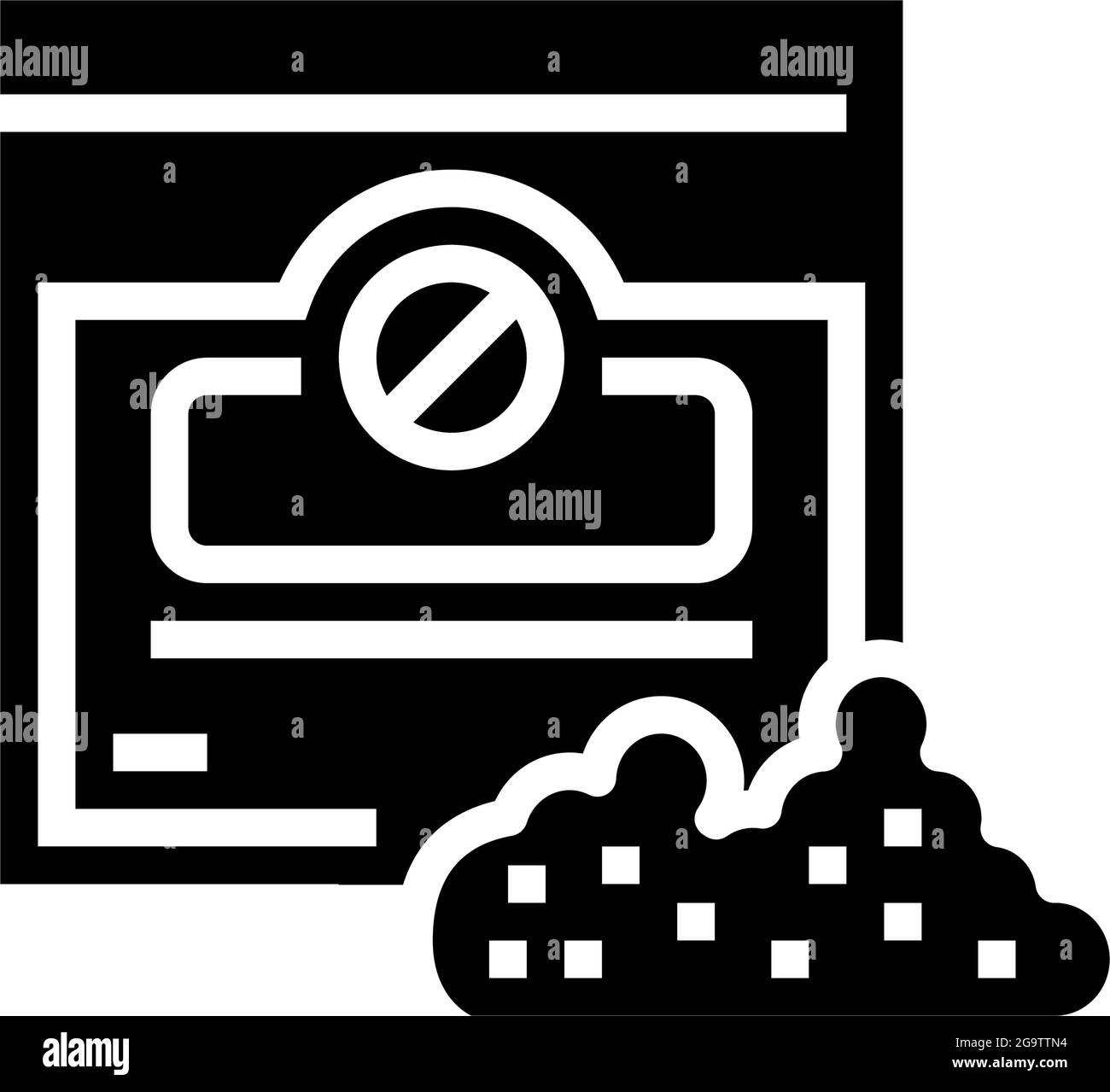 nicotine-free tobacco glyph icon vector illustration Stock Vector Image ...