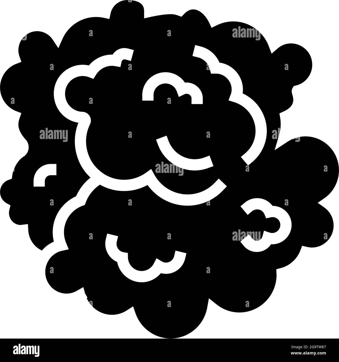 clouds of smoke glyph icon vector illustration Stock Vector Image & Art ...